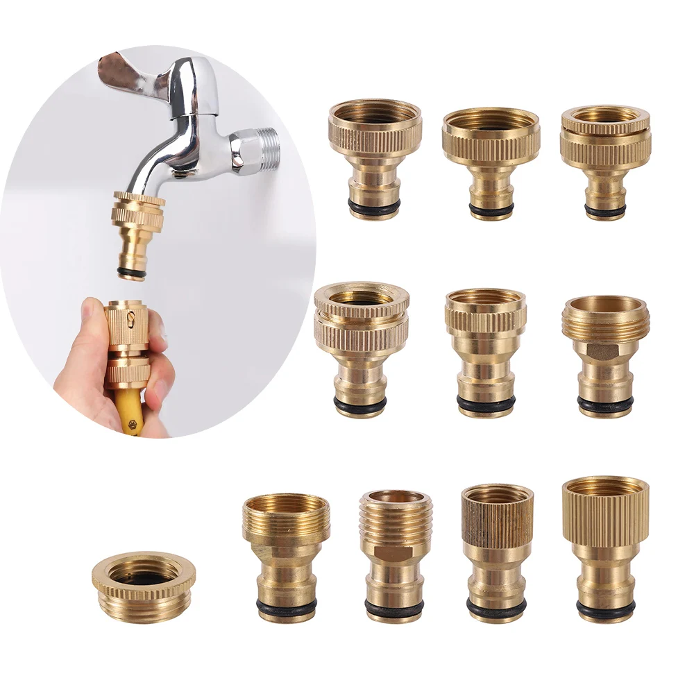 Conector rápido de latón para lavadora, adaptador de riego, accesorios de manguera de agua rápida, rosca de 1/2 \