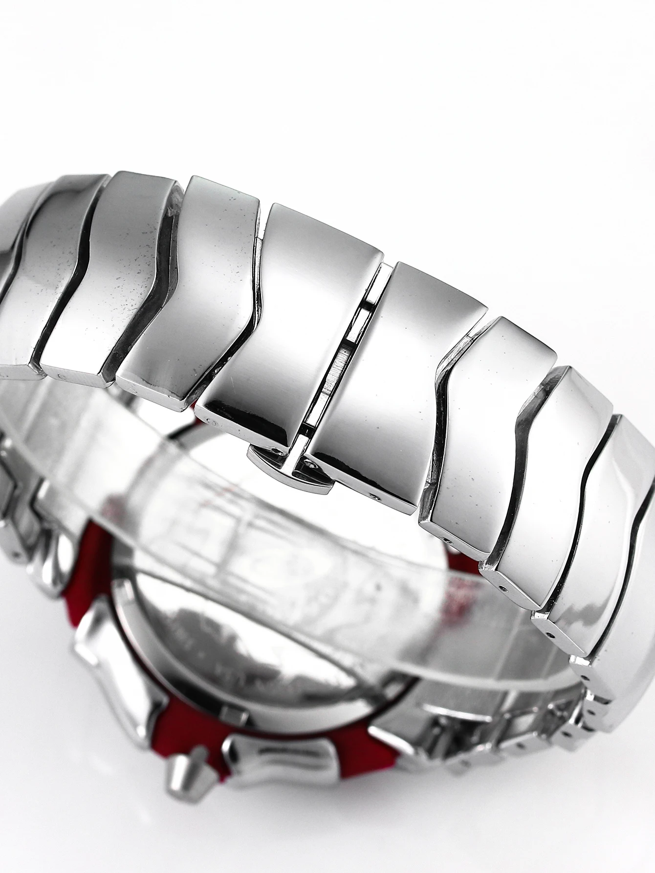 DENVOSI Futuristic Sport Watch Irregular Shark Wave Design Analog Quartz Metal Band for Men and Women