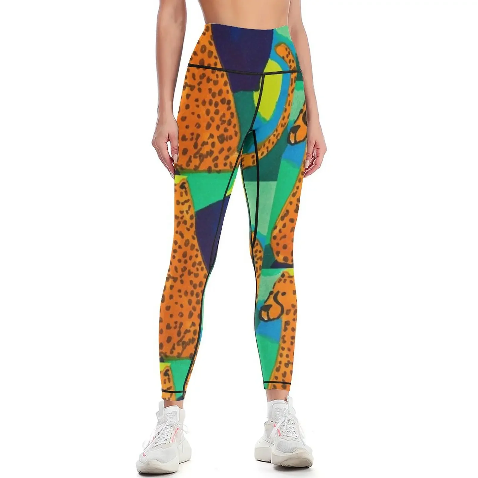 

Chadwick Cheetah - jungle Leggings fitness set gym Training pants Women's sports trousers Womens Leggings