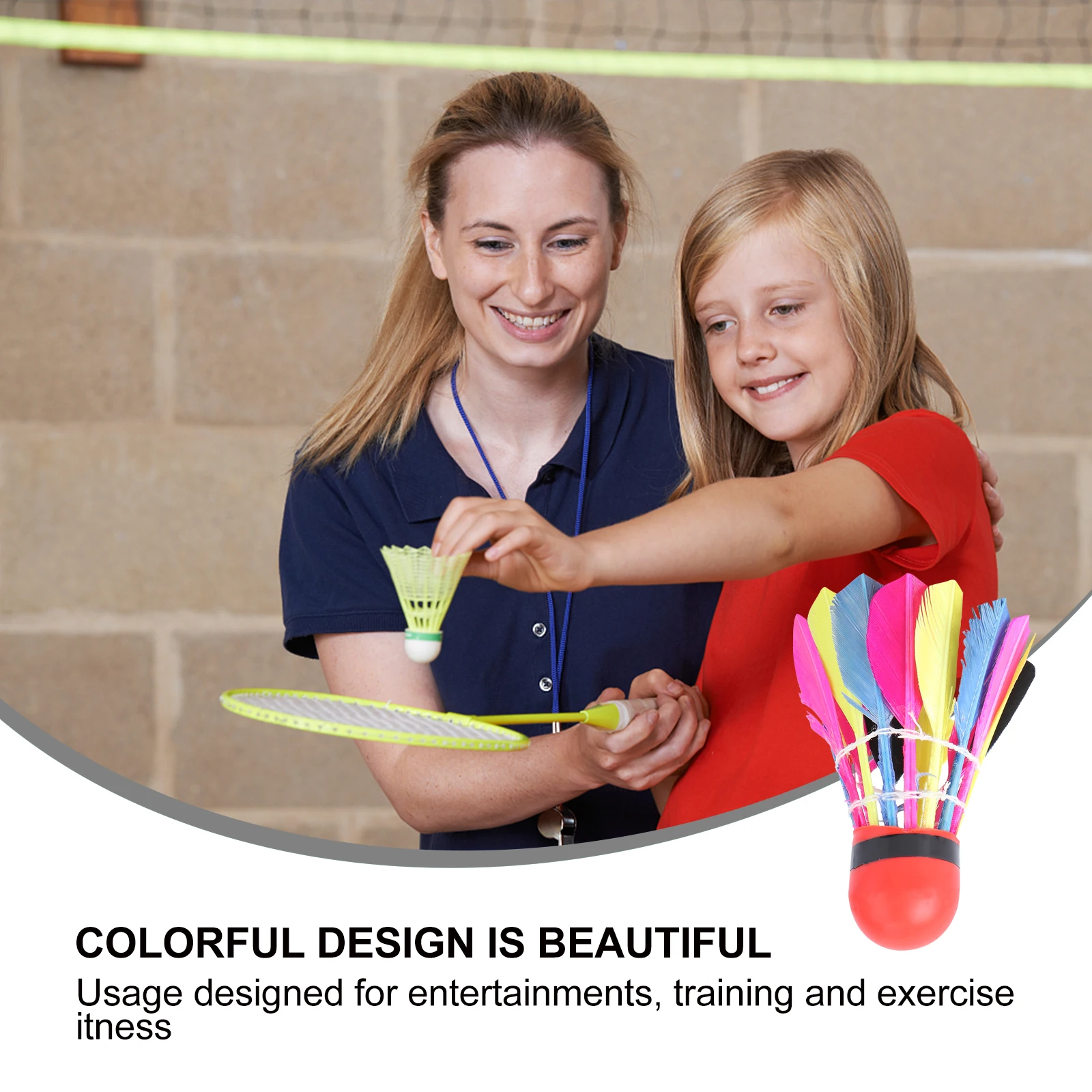 

11Pcs Badminton Colorful Creative Training Balls Durable Nylon Fitness Entertainment Training Shuttlecocks Family Play