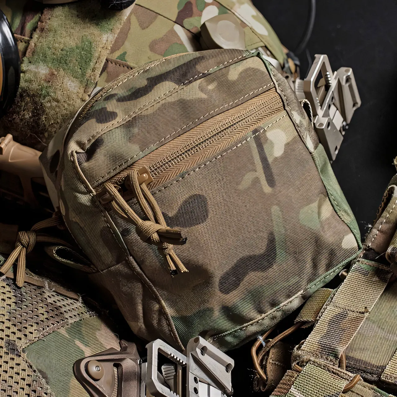 Wosport Small GP Pouch Cordura Fabric YKK Zipper Laser Cut MOLLE Mount Velcro Lined Interior for Airsoft Outdoor Gear Storage