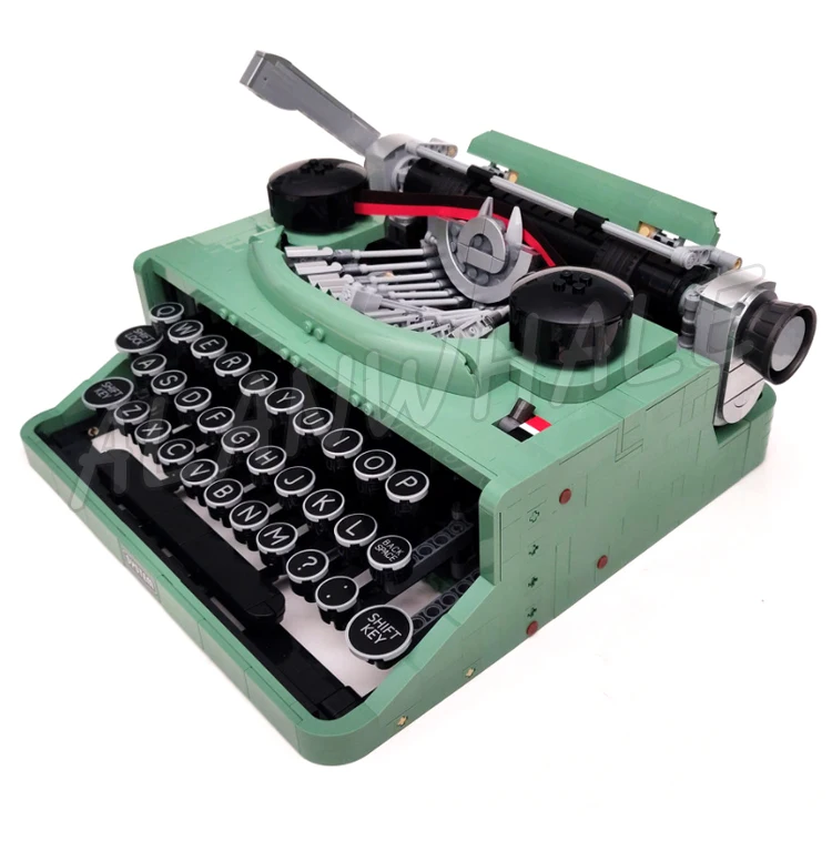 2079pcs Ideas Typewriter Nostalgic Letter Key Realistic Typing Movement Typebar 66886 Building Blocks Kit Compatible With Model