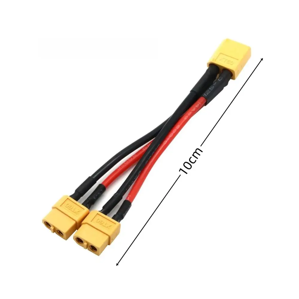 ใหม่ XT60 แบตเตอรี่ขนาน 14 AWG 10 ซม.แบตเตอรี่ขยายสายไฟชายหญิงปลั๊กเชื่อมต่อสําหรับ RC แบตเตอรี่มอเตอร์