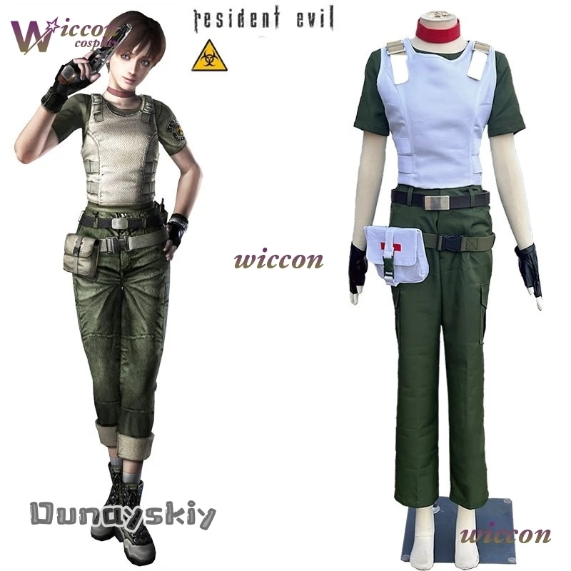 Amanda Cos*Game Biohazarrd Resident Cos Evil Rebecca Chambers Cosplay Costume Wig Full Set Adult Women Halloween Party Roleplay‌ - view 3