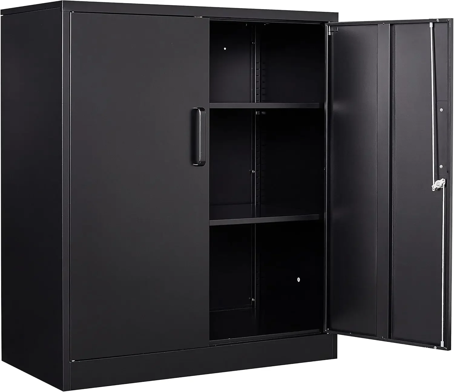 Yizosh Metal Garage Storage Cabinet with 2 Doors and 2 Adjustable Shelves 35.5