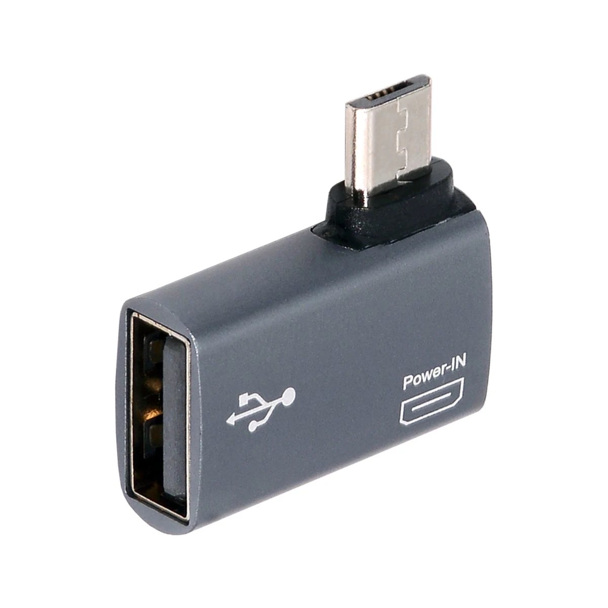Câble Micro USB 2.0 vers Type-A femelle OTG, adaptateur hôte, 480Mbps, pipeline 5V, résistant à 90 degrés, angle droit avec alimentation USB pour téléphone et tablette