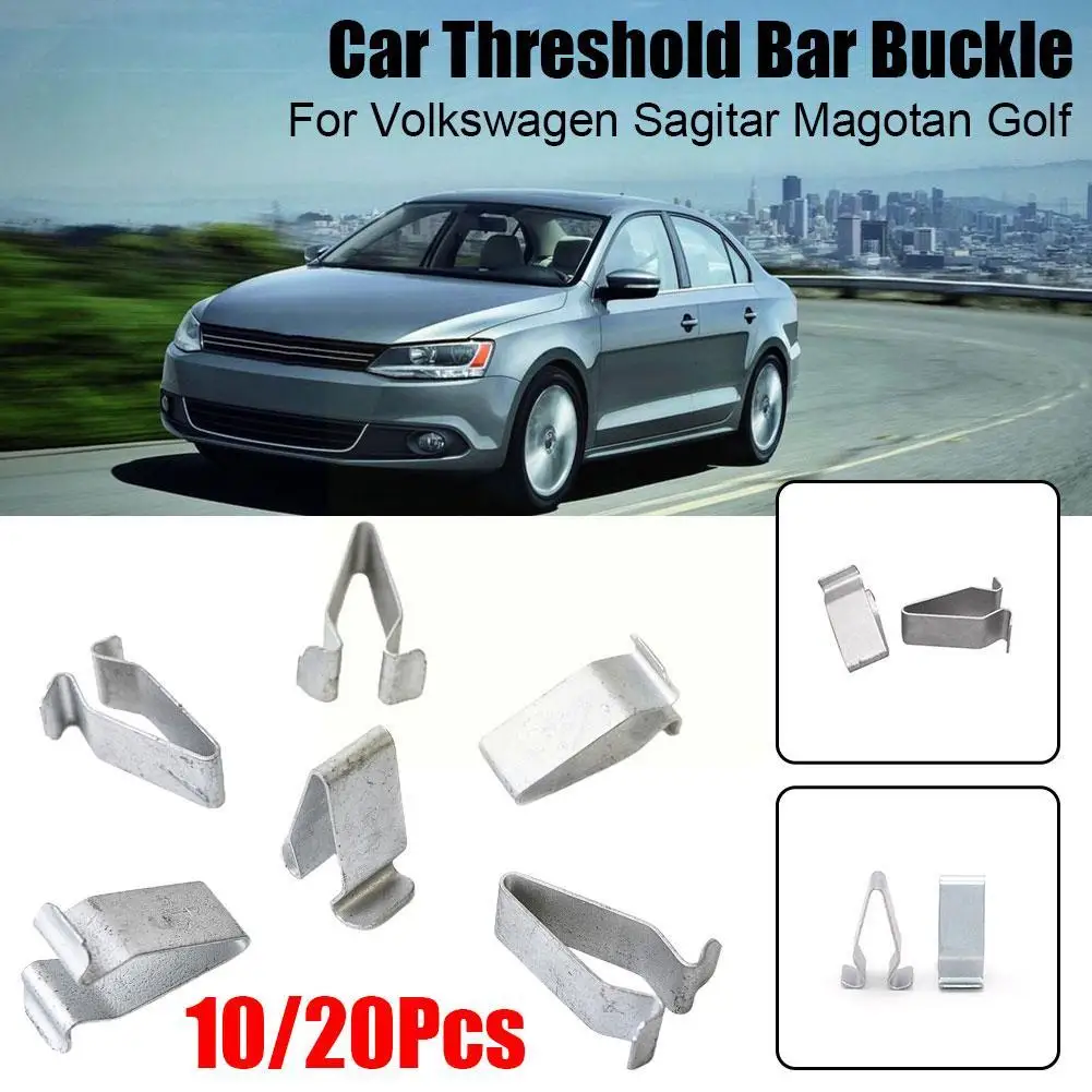 10/20pcs Car Door Strip Lining Metal Fastener Clips for VW Seat for AUDI A4 A6 6 Car Trunk Tailgate Retainer Metal Clips