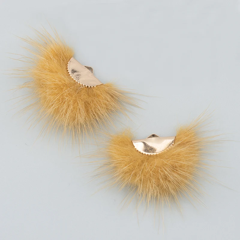 assoonas, 10 Stück/Lot, L199, Quasten, echtes Nerzfell, Schmuckzubehör, handgefertigt, Ohrringzubehör, Schmuckherstellung, DIY-Ohrringe – Detail 4