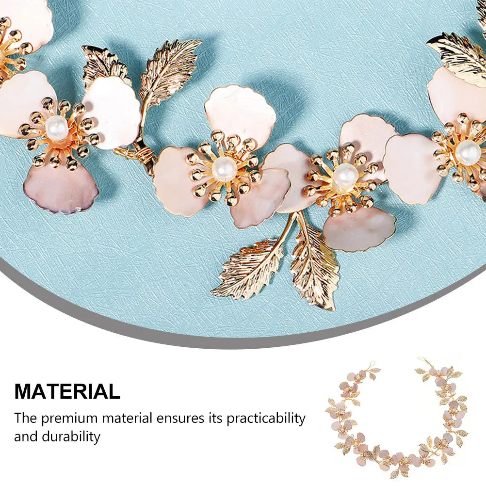 

Pearl Hair Accessories Wedding Headpiece Flower Bride Headwear Elegant Bridal Headdress for Special Occasions Daily Wear