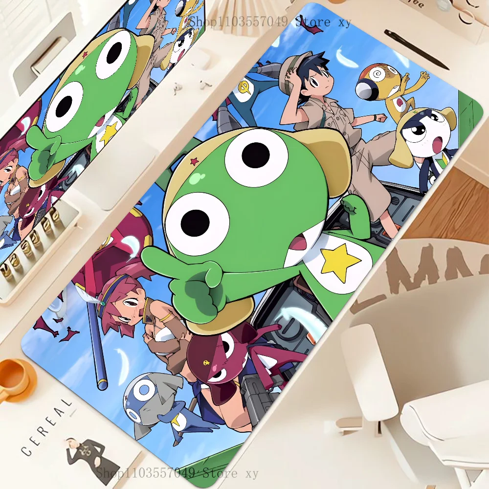 Anime Keroro Gunsou Frog Mousepad Large Keyboard Desk Mat Gaming Mouse Pad LockEdge Edge Non-slip Mat