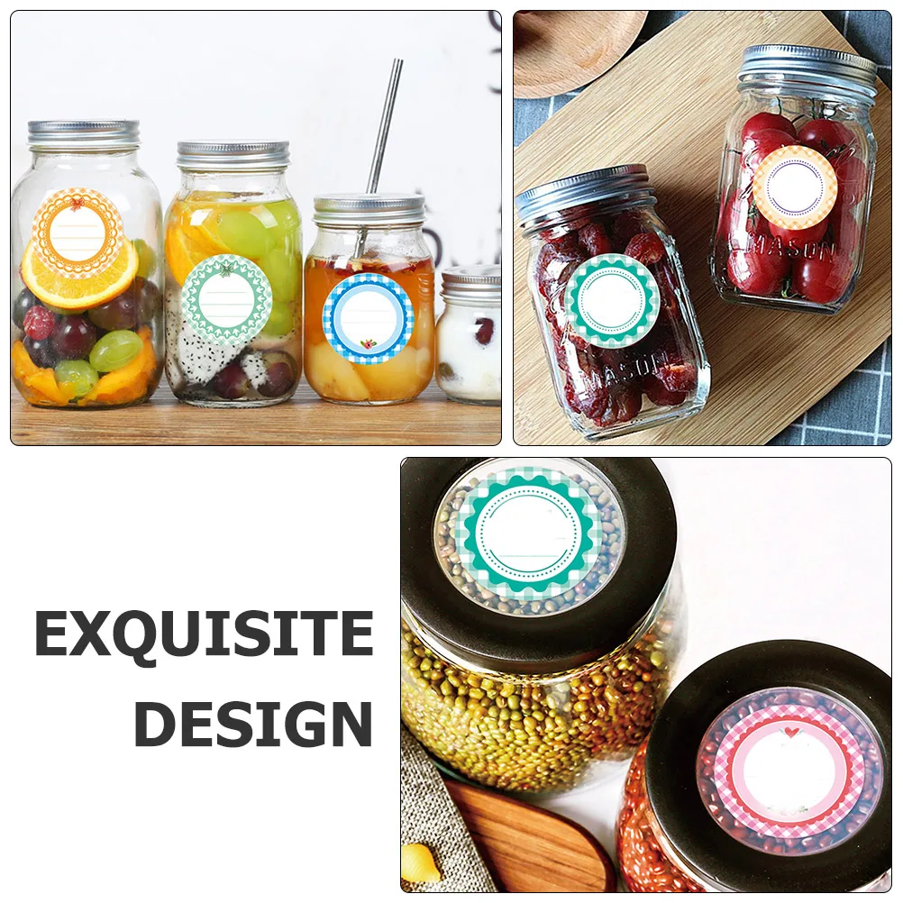 

Self Adhesive Canning Labels for Jars Kitchen Colorful Stickers Sealing Folder Label Tags Vinyl Decorative Sheet