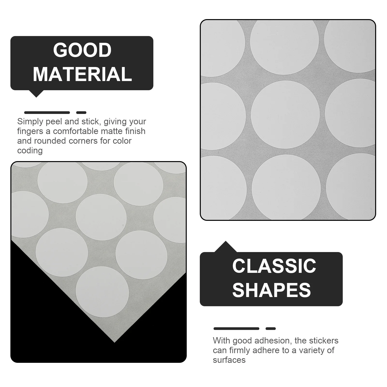 10 Sheets Circle Stickers Adhesive Dots for Labeling Sorting Documents Jars Bottles Circle Stickers Round Labels