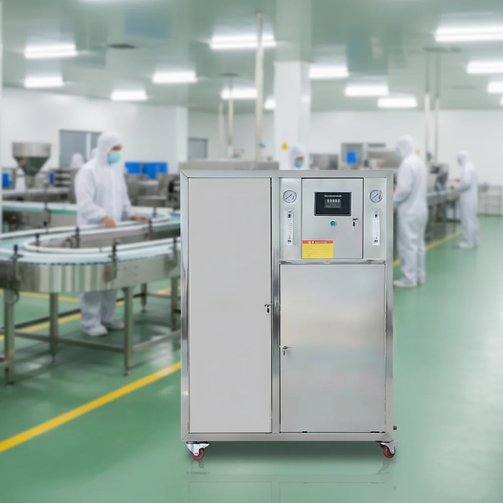 Commercial RO System 500LPH 3200GPD Enclosed Cabinet With Storage Tank for Food Processing Factory RO