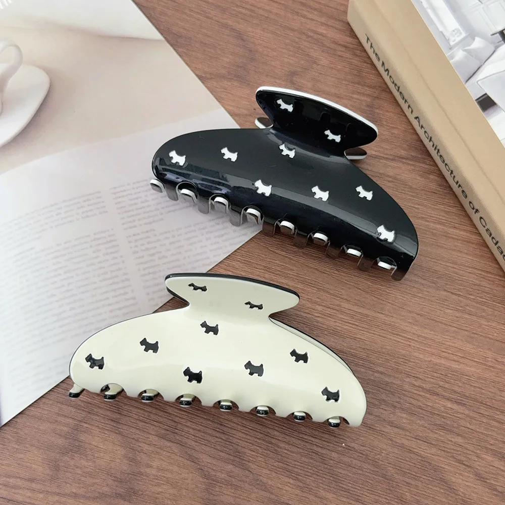 

NEW Korean Style Puppy Acetate Hair Claw 10CM Large Claw Clips Trendy Hair Clips Shark Clips for Women Girls Hair Accessories