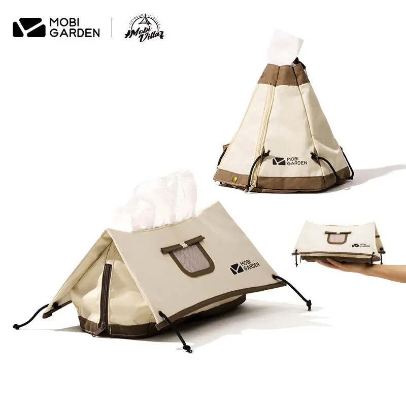 Tissue Box Exquisite Camping Supplies Tent Shape Cotton Household Tea Table Tissue Box Pumping Paper Box Roll Carton