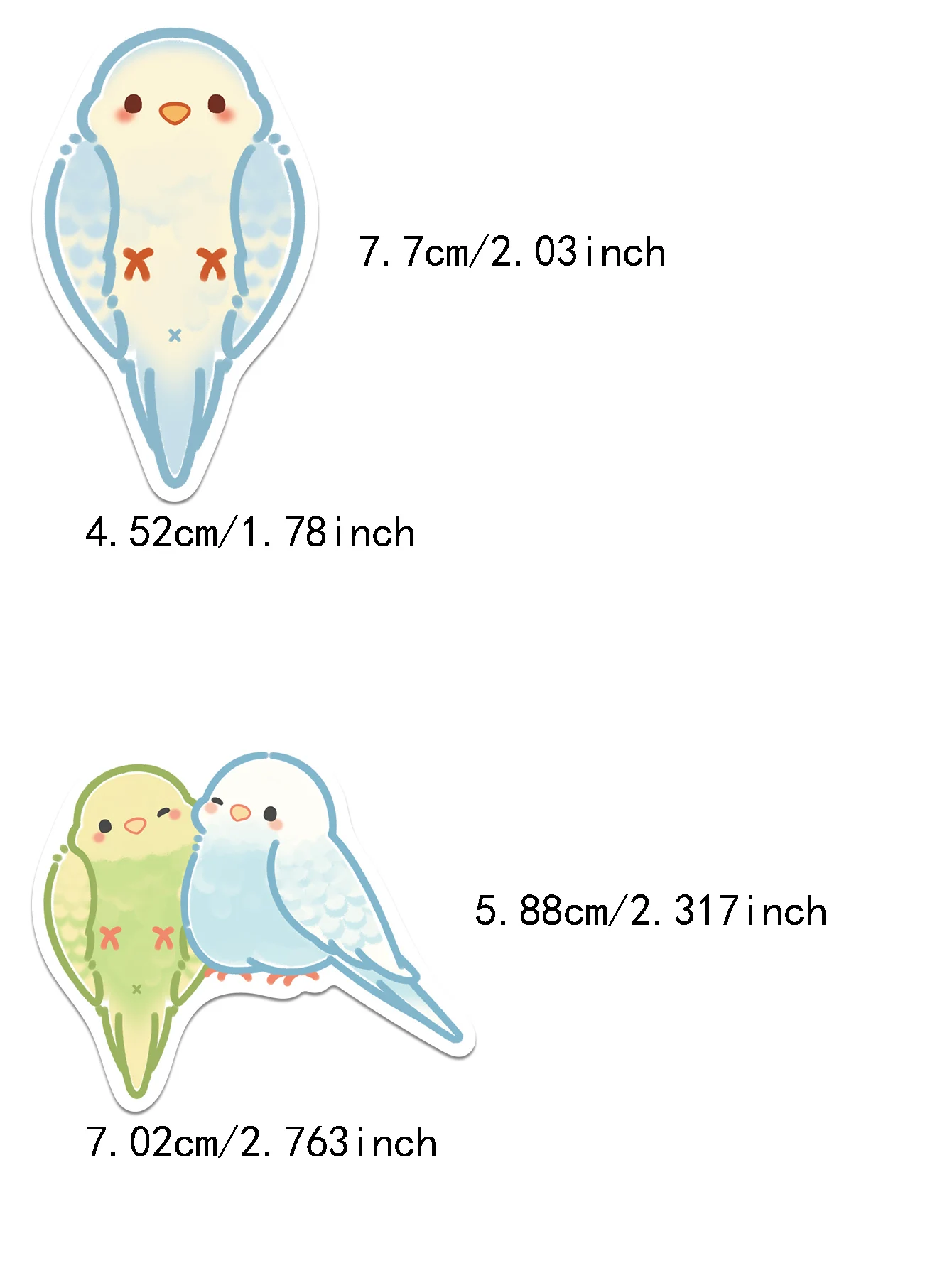 40 stücke Papagei Aufkleber Cartoon handgemalte Notebook Koffer Dekoration Skateboard Gitarre DIY wasserdichten Aufkleber