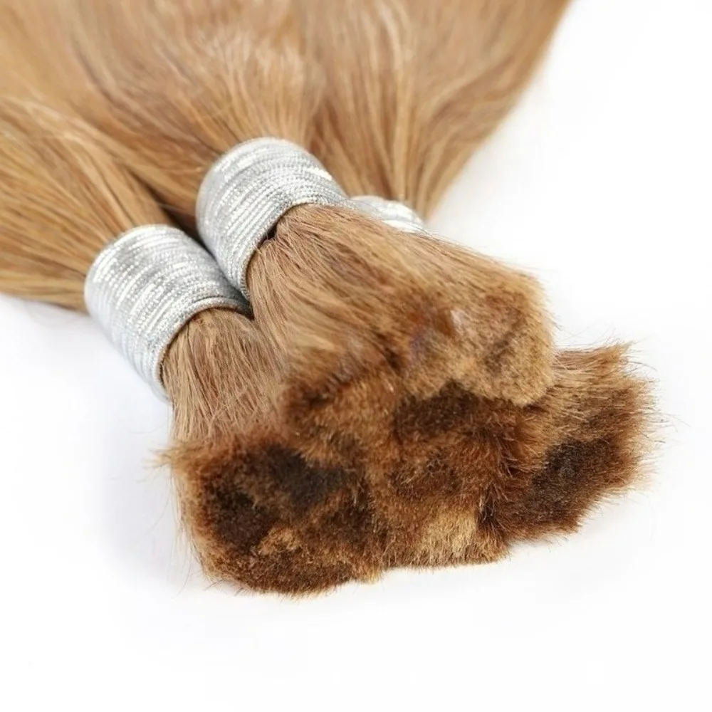 인모 헤어끈 #   27개의 더티 브레이드 헤어 번들 인모 스트레이트 와인딩 간편 관리 가볍고 걱정 없는 자연스러움