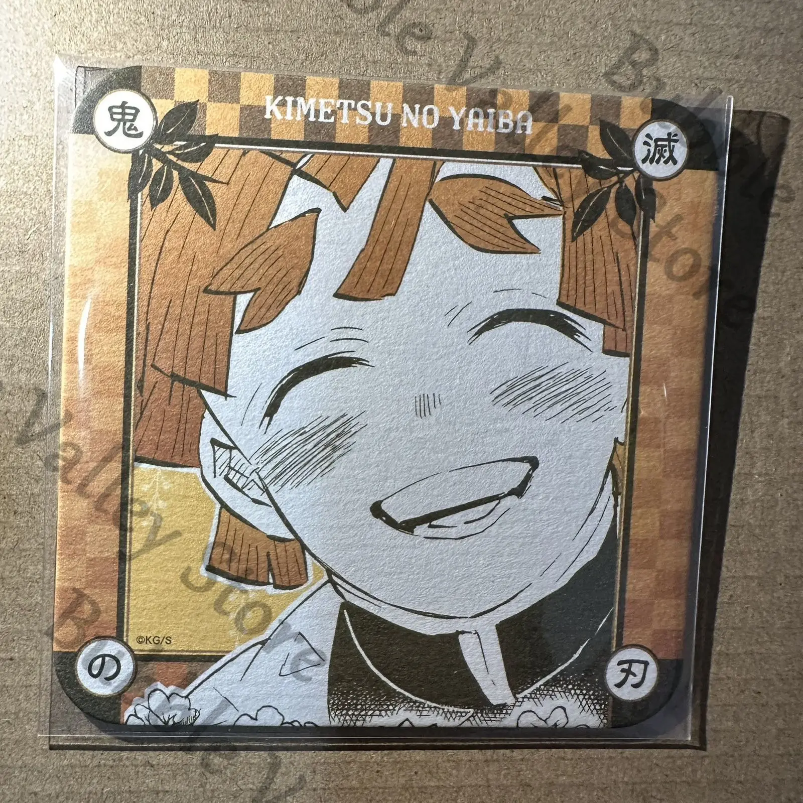 Genuine Anime Douma Rengoku Kyoujurou Agatsuma Zenitsu Akaza Uzui Tengen Cosplay Lines Cup Mat Cartoon Coaster Doily Xmas Gift