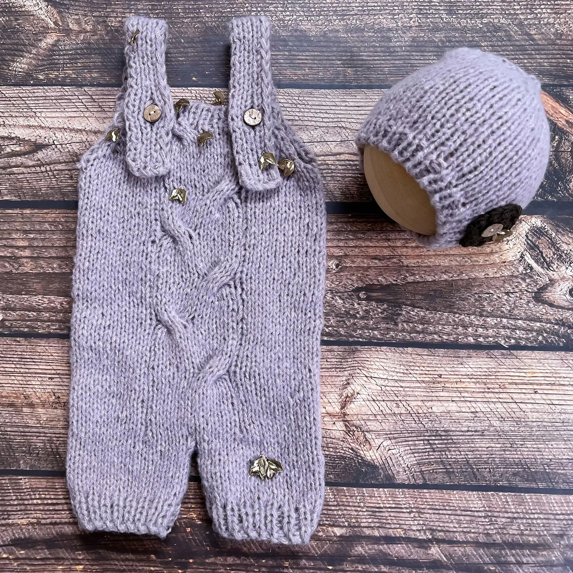 

Don&Judy Baby Costume Jumpsuit Newborn Photography Props Baby Costume Knitted Overall With Hat Set Clothing For Baby Girl Boy