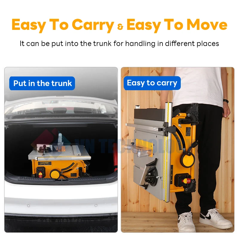 8 Inch Multifunctional Table Saw Portable Electric Cutting Machine Household Woodworking Board Dust-Free Cut Table 220V