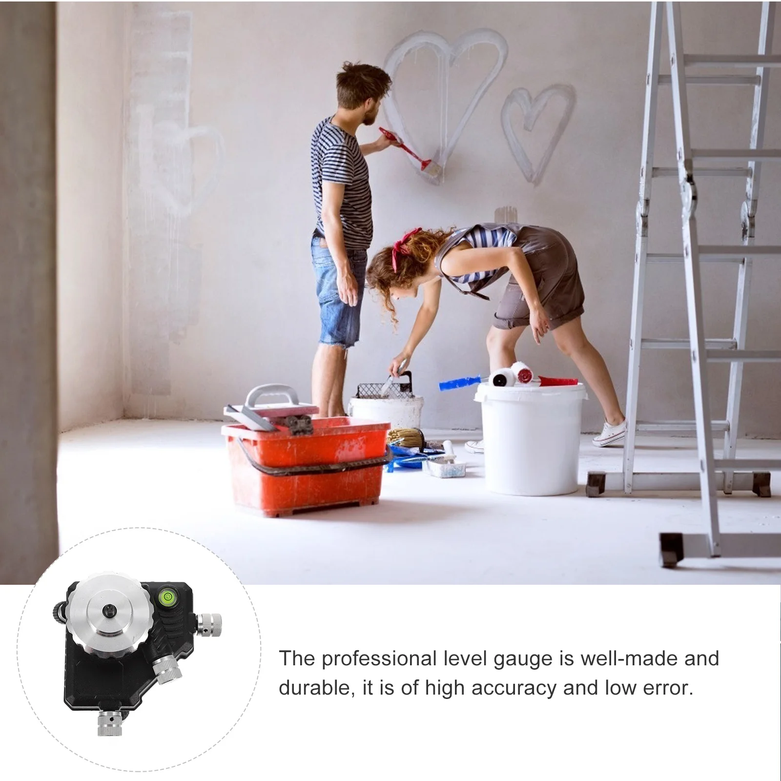 

360 Degree Rotating Micro-Adjust Level Tripod Connector Pivoting Base Aluminum Stable Metal Bearings Bubble View