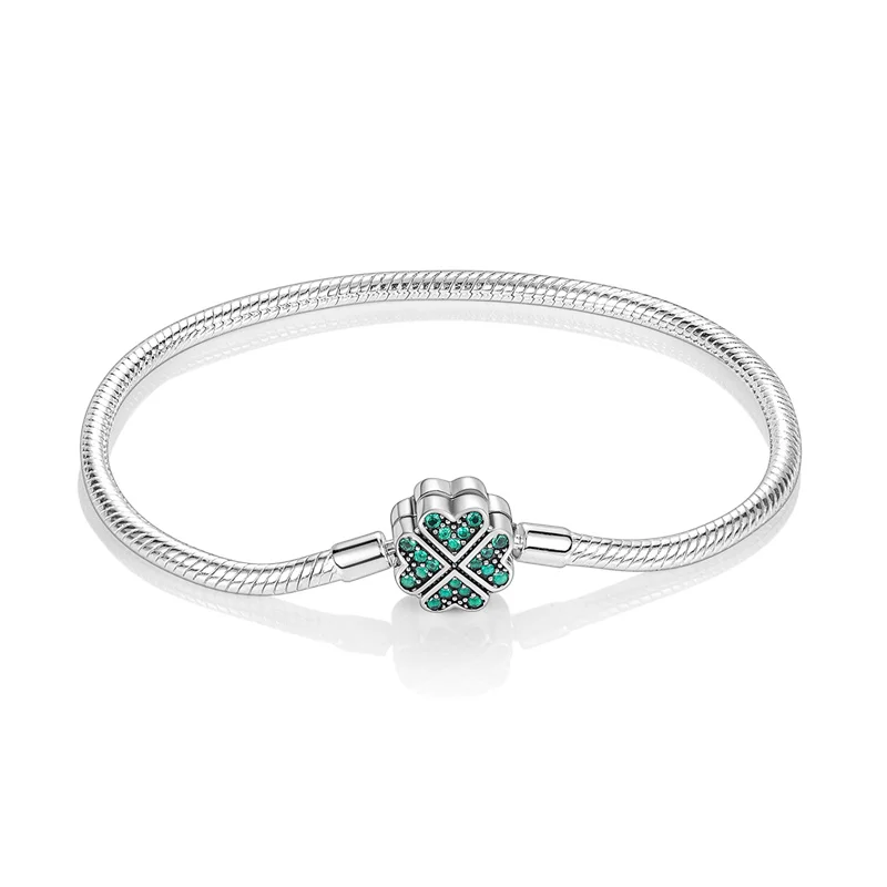 925 Sterling Silber Golden Series Armband Original Armbänder Passend für Charms Anhänger Perlen DIY Schmuck Geschenk