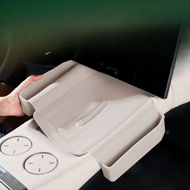 Для Xiaomi YU7 YU 7 2025 2026, центральная консоль, беспроводная зарядка, силиконовый коврик с коробкой для хранения, защитный коврик от царапин