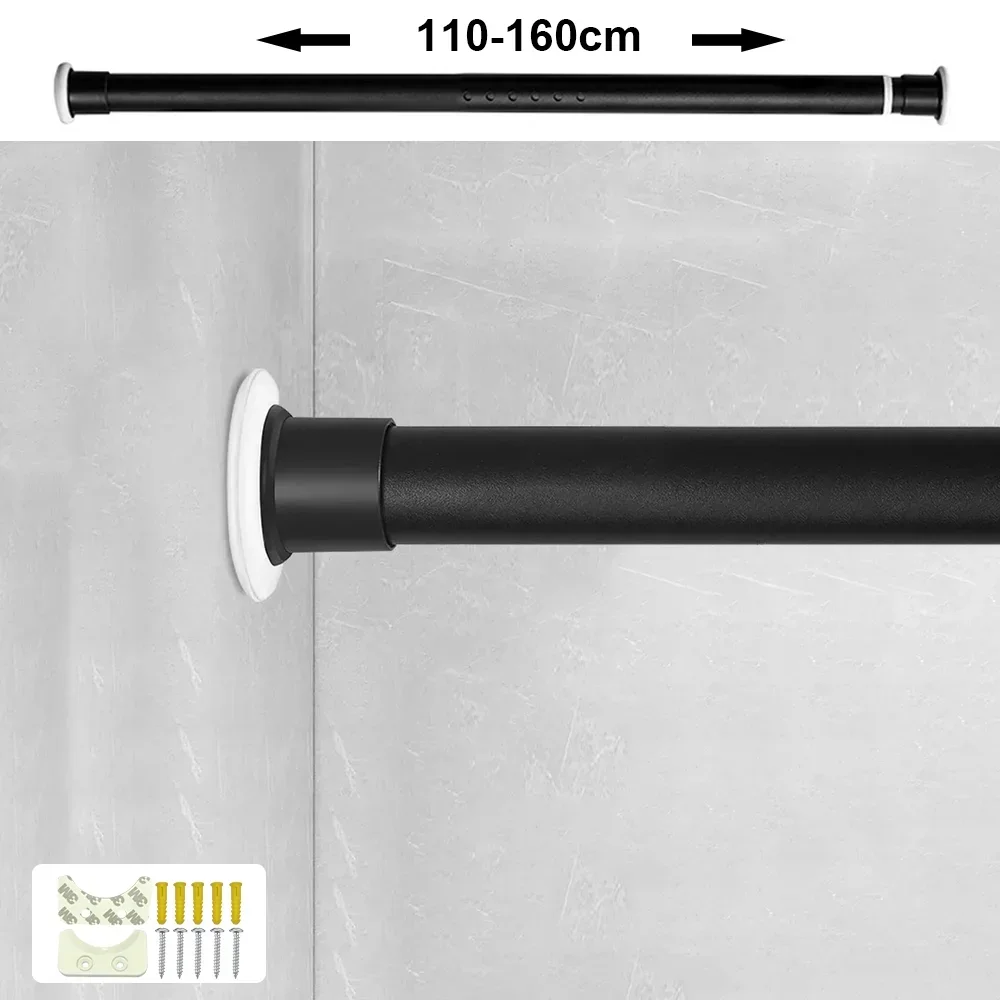 Gordijnroeden Verstelbare Gordijnroeden Douchegordijnroeden Geen Boren Antislip Telescopische Stang 70-360cm Optioneel