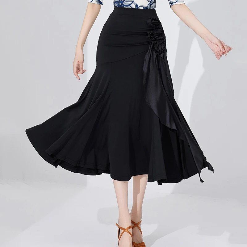 Modern Dance Skirt For Women National Standard Dance Clothes Social Dance Swing Skirt Ballroom Dance Performance Wear DQL9318