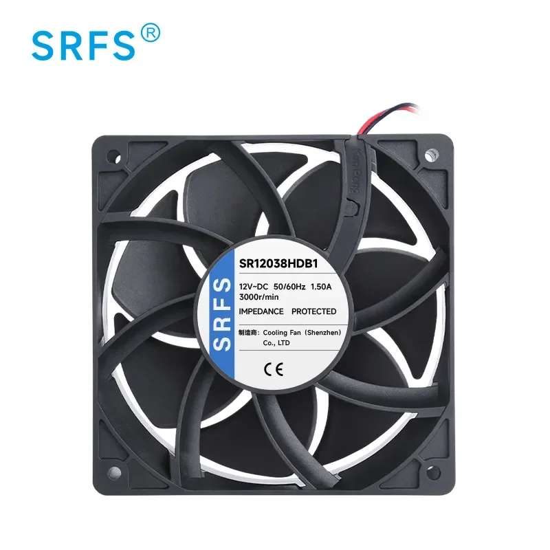 DC Cooling Fan for 12038 Size DC12V Booster Frame Compatible with 24V and 48V Systems Factory Customized