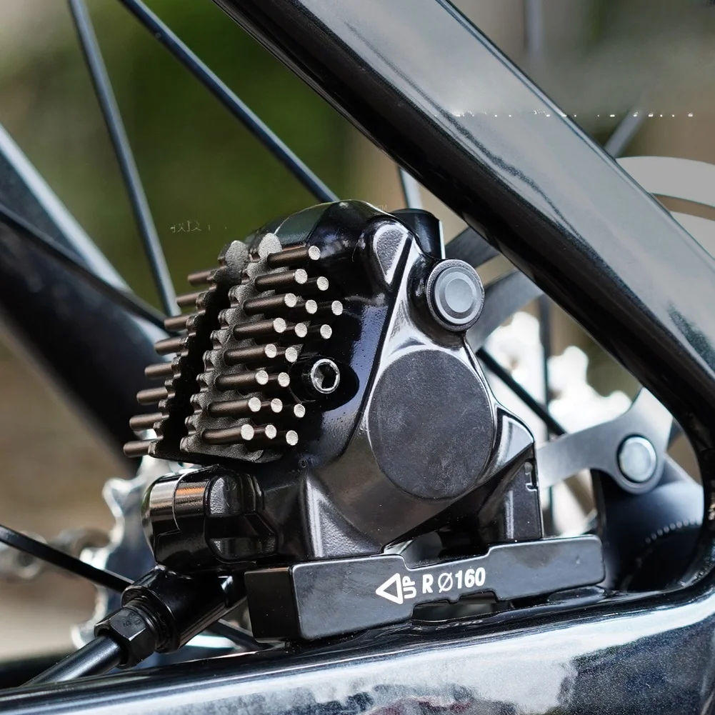 AL6061 Backplate Disc Brake Pads Ice Column Cooling Fins Three-dimensional Cooling Array Quiet for Performance Bicycle Brake