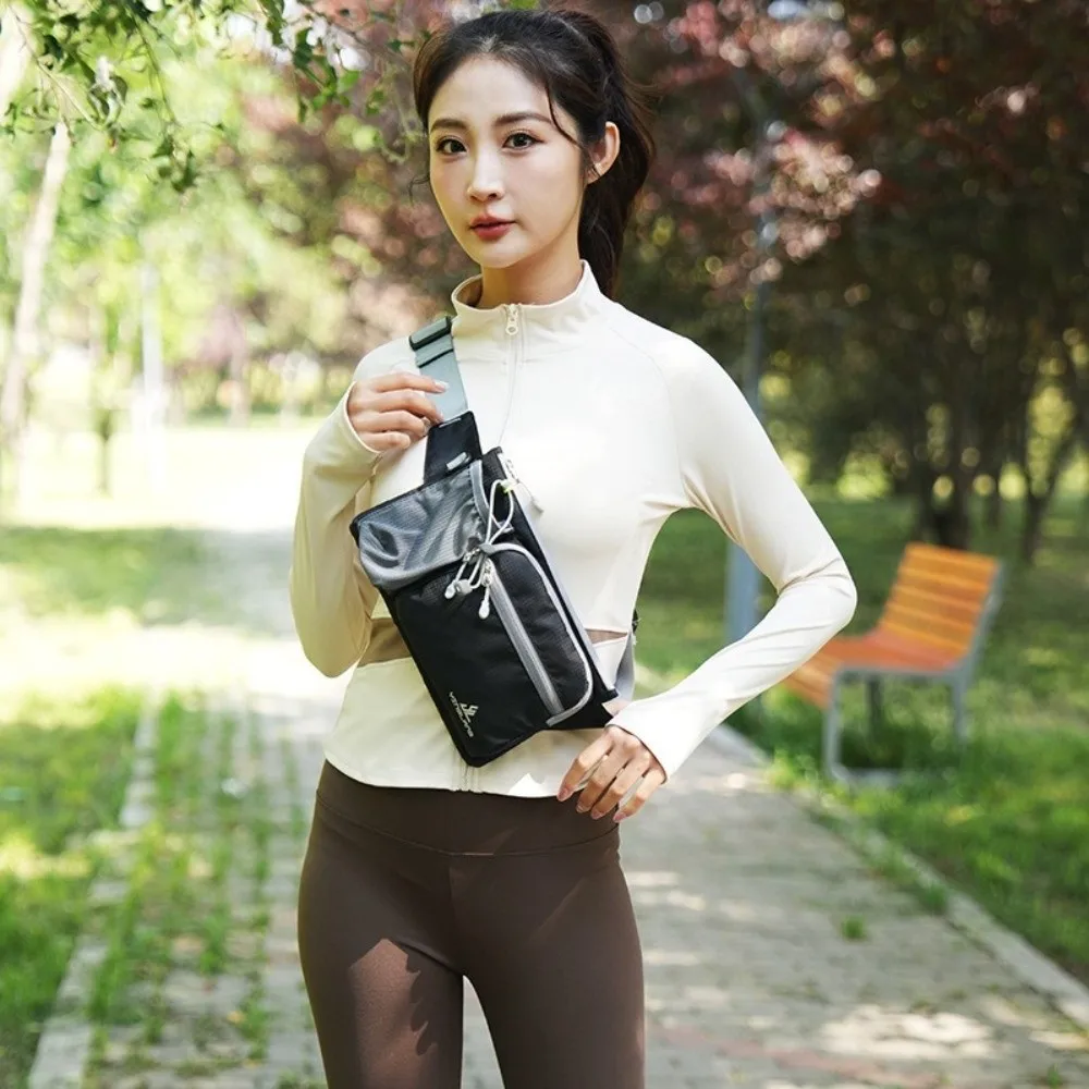 

Multifunctional Waist Bag Waterproof Invisible Design Phone Chest Bag Oxford Material Lightweight Water Bottle Bag Running