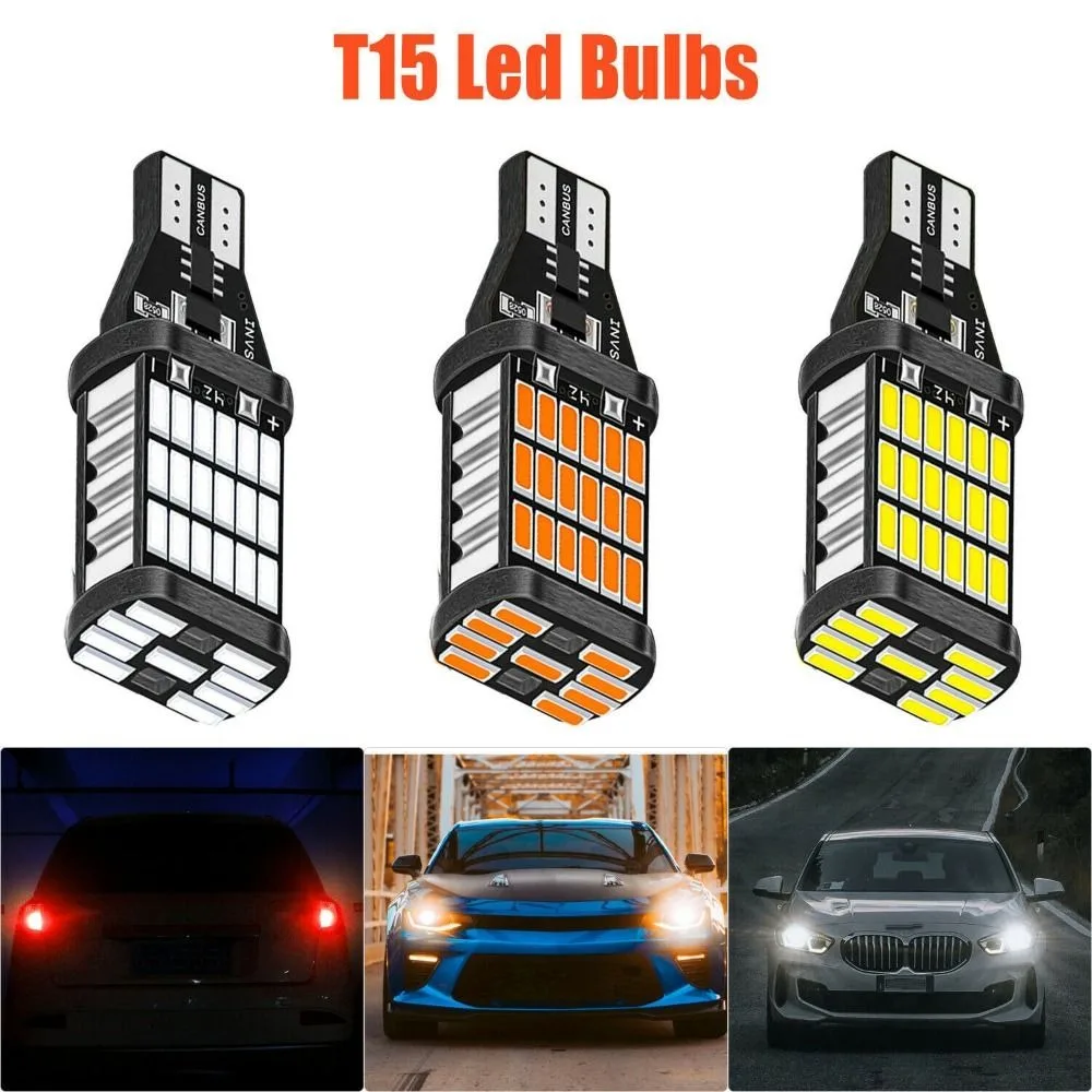 T15 45SMD 4014 LED Signal Light Durable 12V Super Bright Car LED Bulb Car Backup Reverse Lamp