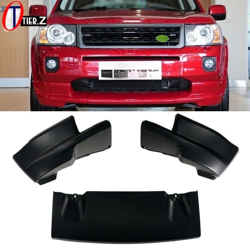 Labios de alerones de esquina de parachoques delantero para Land Rover Freelander 2 (LR2) 2007-2014 Juego de 3 piezas LR042972, LR042928, LR042970