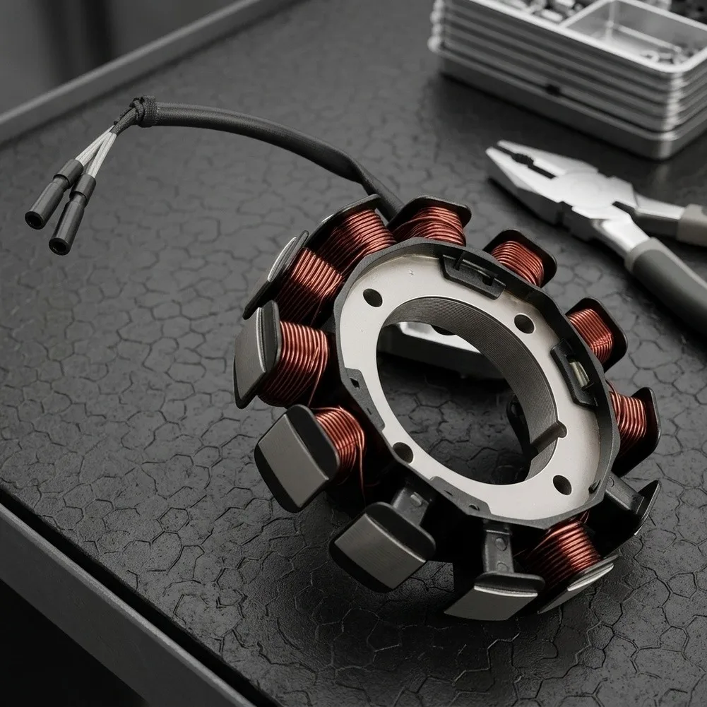 Alternator Stator Unit Stator Coil Alternator Easy Installation Build Metal Construction High Durability Design As Show