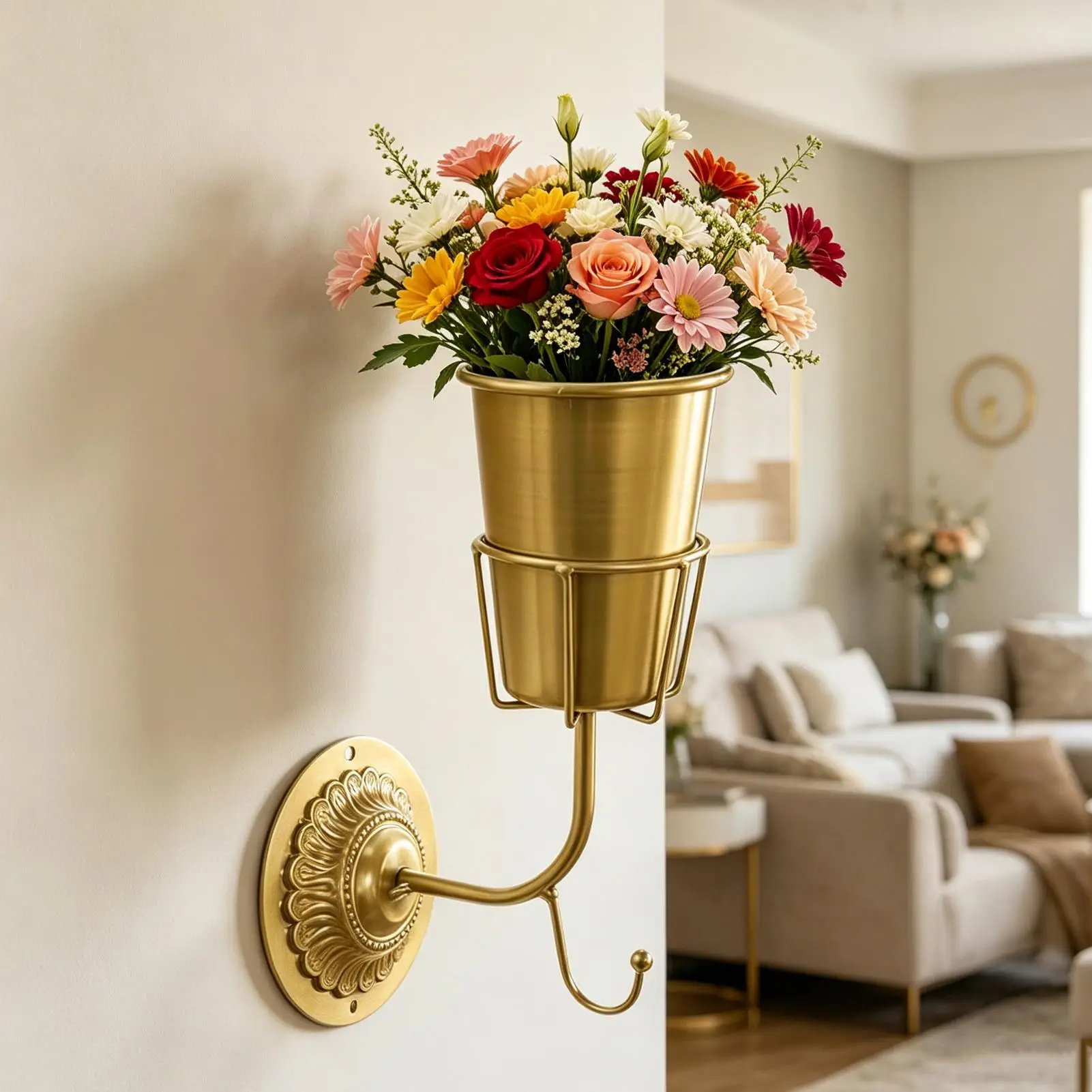 

Настенная ваза с крючком, органайзер для экономии пространства, настенный держатель для растений для дома, квартиры, прихожей, гостиной, спальни