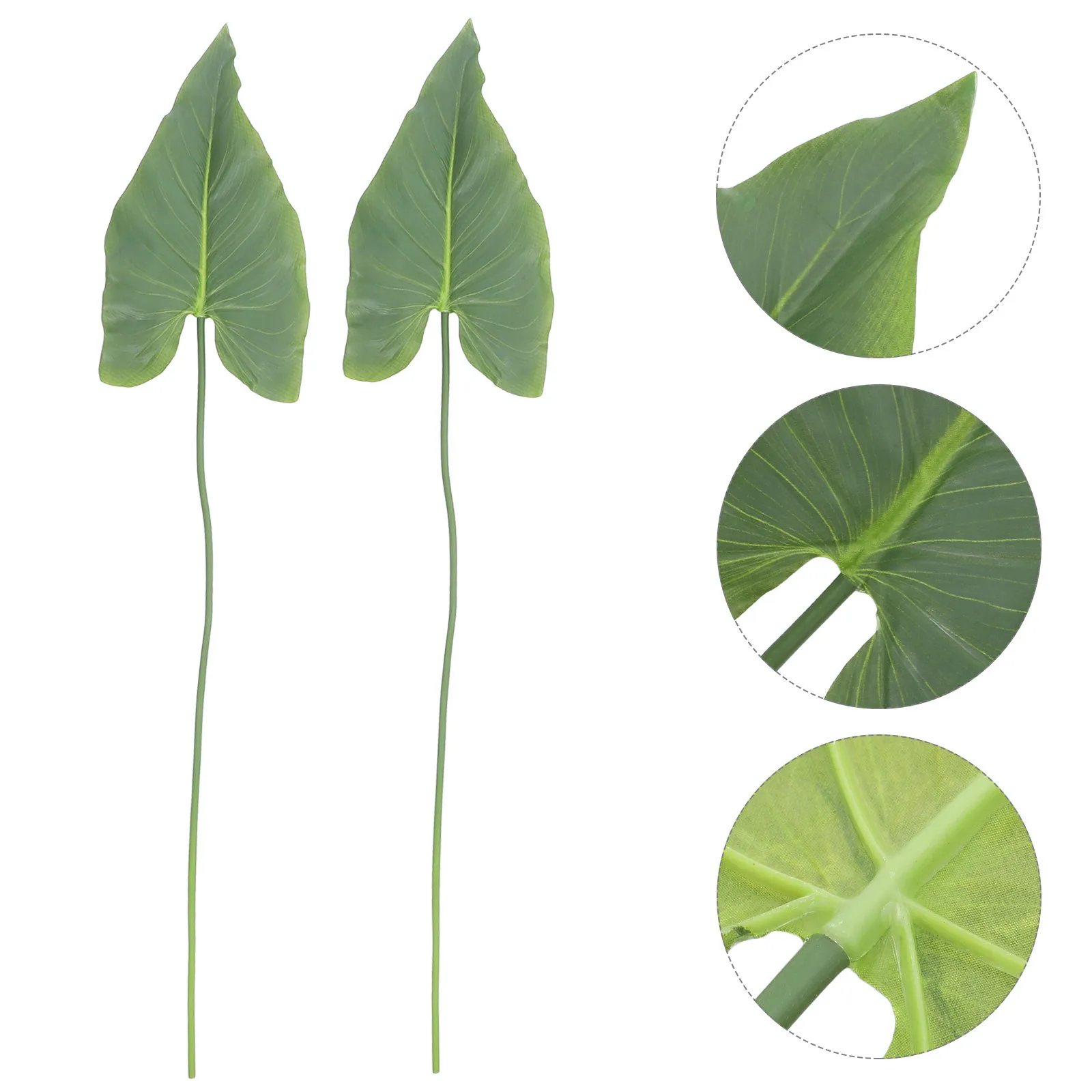 

2Pcs Simulation Alocasia Leaves Artificial Plants Decor DIY Faux Greenery for Wedding Table Centerpieces Home Artificial Leaves