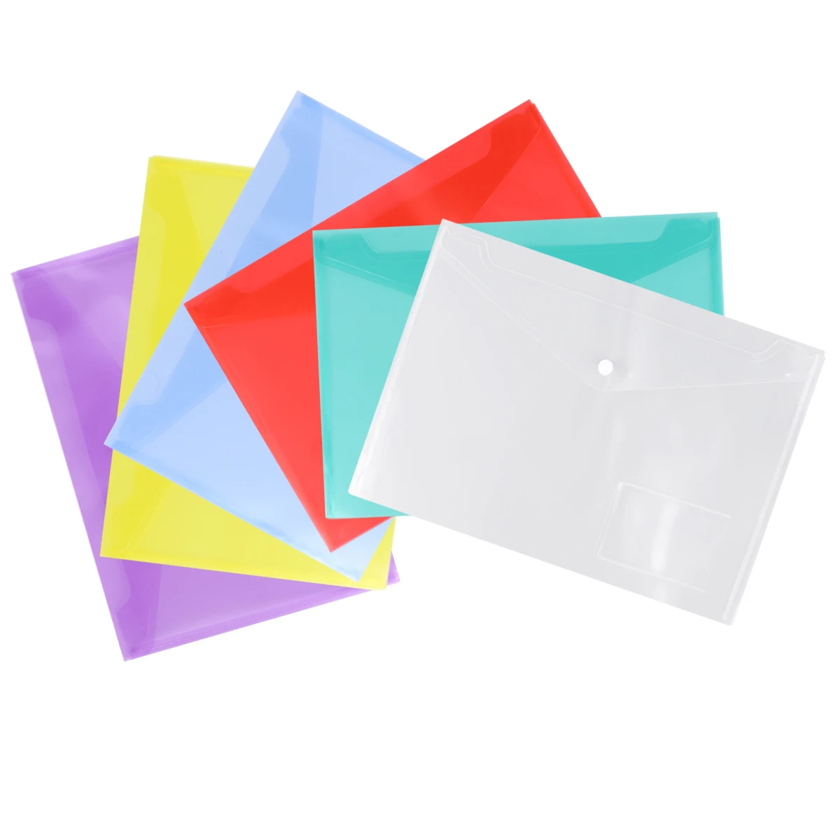 

20 Pcs Plastic File Bags Button Design for Document Pp Long-lasting Storage Convenient Practical