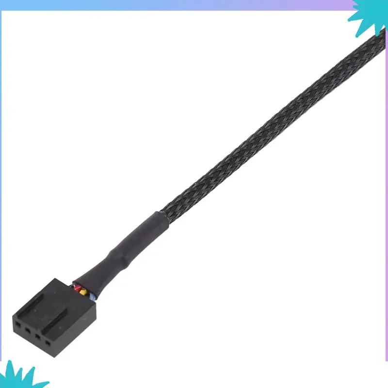 ABZW 50PCS 4 Pin PWM Fan Extension Power Cable Connector Case Male To Female Extending Cables Compatible With 4 Pin/3Pin Fan