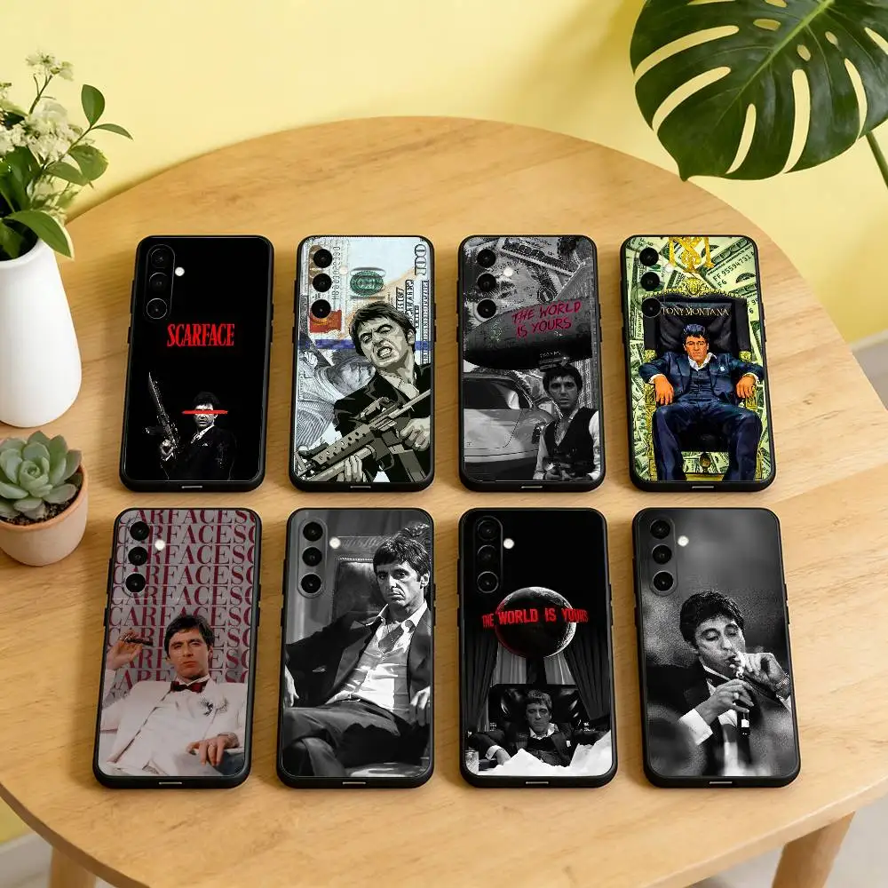 

Classic S-Scarface Film T-Tony Phone Case For Samsung Galaxy A73,A72,A71,A70,A53,A52,A51,Others Soft Black Cover
