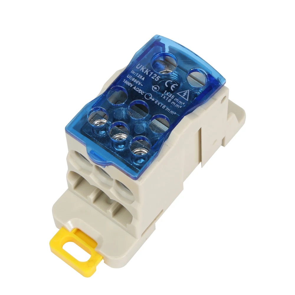 UKK Verdeelkast 80A 125A 160A 1 In Meerdere Uitgangen Elektrische Draadverbindingskast S DIN-rail Klemmenblok Stroom PlI