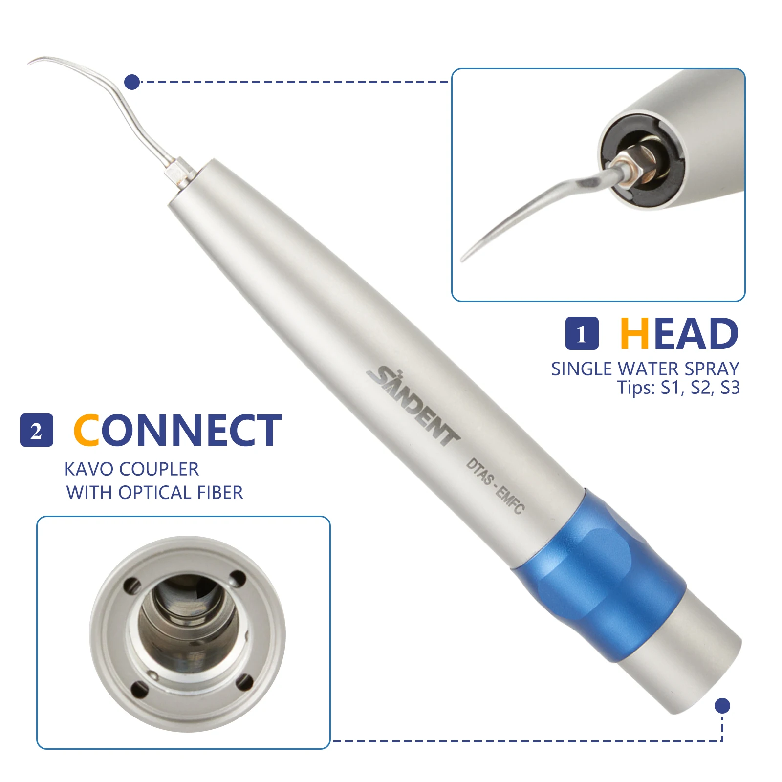 Dental Fiber Optic Air Scaler SONICflex Sonic L Fit KaVo Multiflex Led Coupling / GK LED Coupler