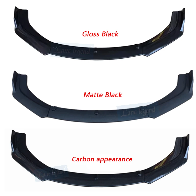 3PCS Car Front Bumper Lip Spoiler Splitter Diffuser For VW Scirocco MK3 R Scirocco III R 2010-2014 Styling Bodykits