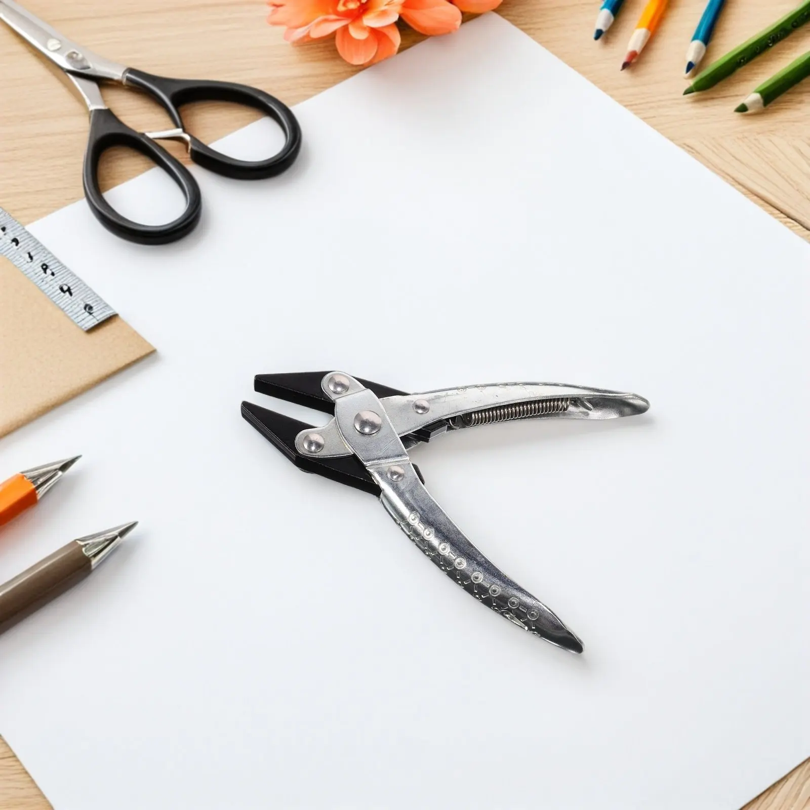 

Spring Loaded Flat Nose Pliers Precision Parallel Jaw Jewelry Making Tools Small Jewelry Craft Repair Holding Clasping
