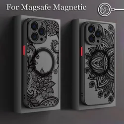 Y2K Original Totem Flowers Phone Case For Samsung Galaxy S25 S24 S23 S22 S21 S20 FE Plus Ultra 5G Matte Magnetic Back Cover