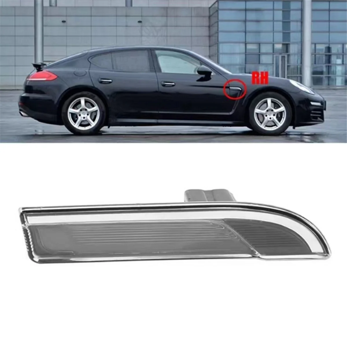 Światło kierunkowskazu przedniego błotnika do Porsche Panamera 970 2010-2016 97063104401   Boczne światło stroboskopowe prawe