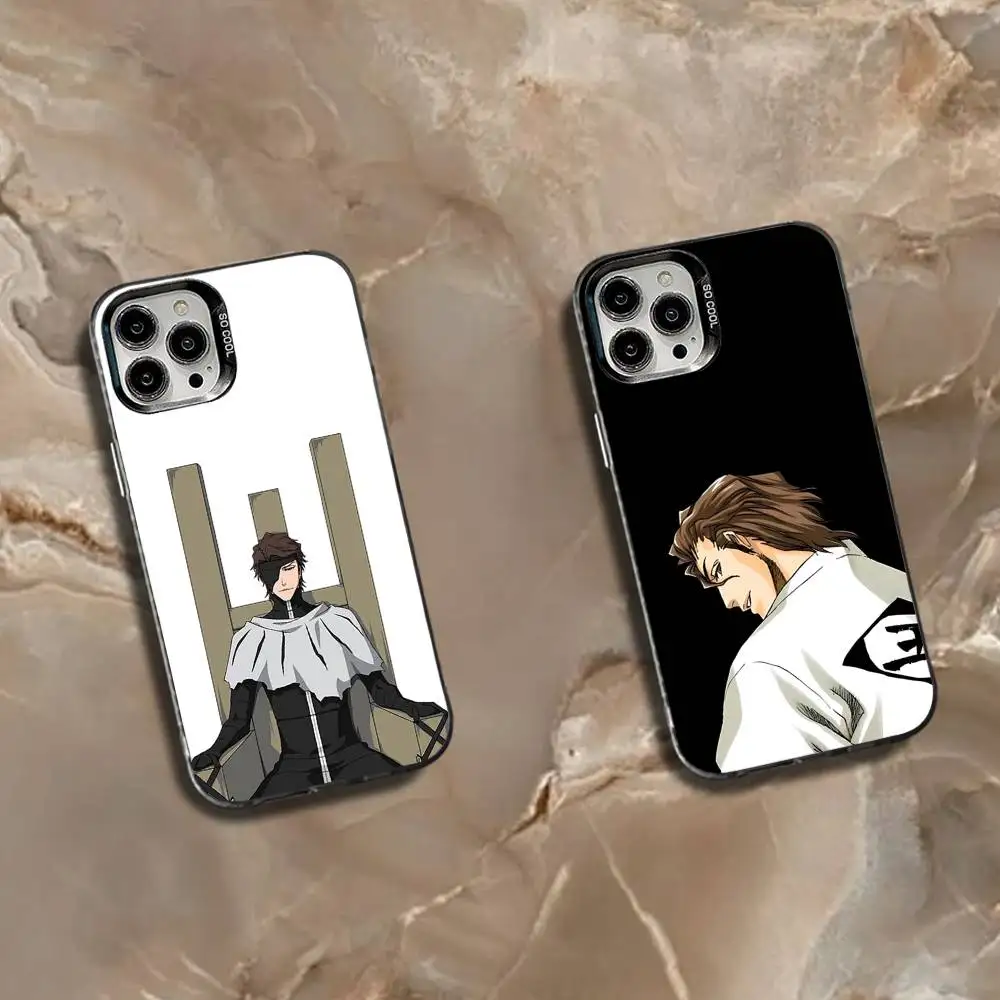 

Hot A-Aizen S-Sousuke Anime Phone Case For iPhone 16,15,14,13,12,11,Mini,Pro,SE,MAX White Matte Shockproof Cover