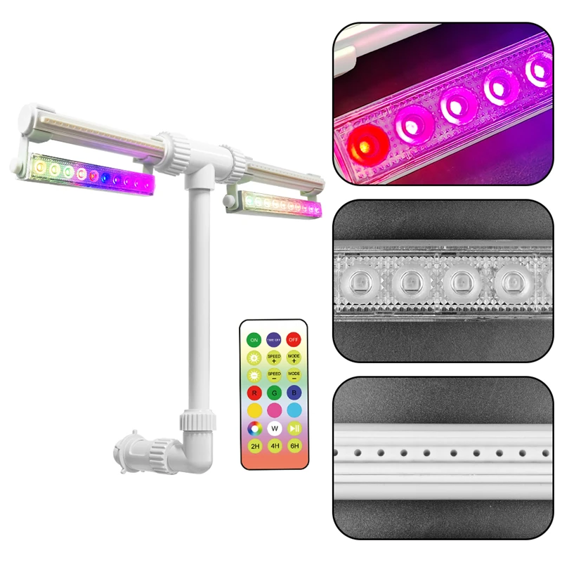 プール噴水 7 色 LED ライト 50 × 42 センチメートル調整可能なデュアルスプレー水滝スプリンクラークーラー地上と地下プール用