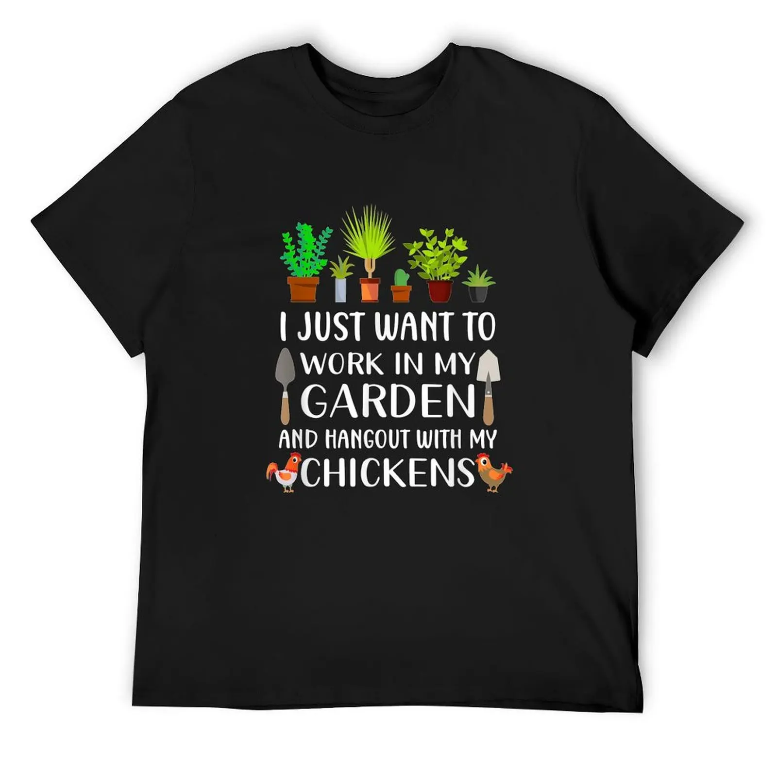 

Chicken lover funny gardening shirt for men women, Gardener T-Shirt graphic shirts mens white t shirts