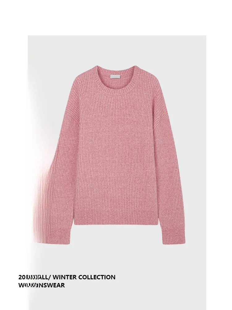 

Свитер Forever 2 Round Ne Stripe, весна 2025, женский, с круглым вырезом, пуловер, трикотаж, для пар, длинный рукав, зимний, для повседневной носки